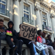 Berkeley High School students hold signs Nov. 5, 2015, to protest racist messages posted to the California school’s home page.
ABC 7 SCREENSHOT